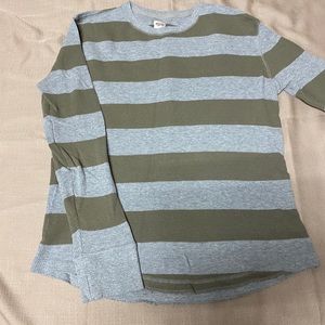 Mossimo Supply Co. Green and Gray Striped Shirt